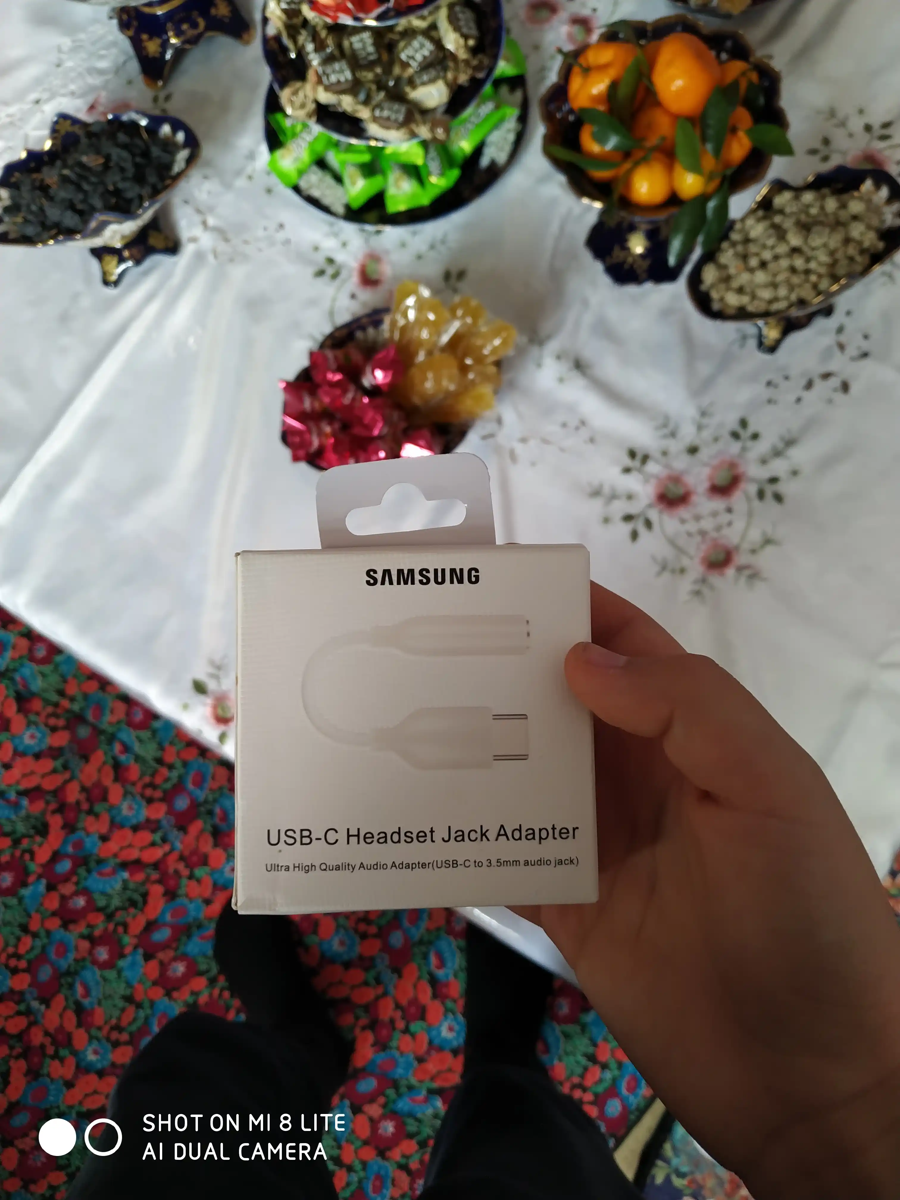 Perexodnik Samsung USB - Type-C, audio-ulagich jack 3.5, AUX va quloqchinlar uchun