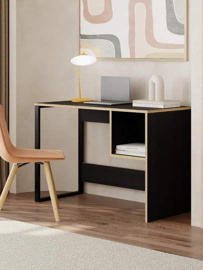 Decortie Model-4 Компьютерный, рабочий, офисный стол, Турция — DCRT38-MMS129-ЧЕРН