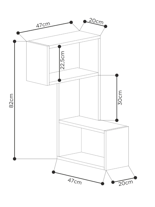Decortie Part Угловая настенная полка, Турция