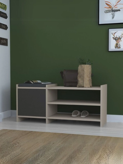 Decortie Sunno Тумба для обуви с мягким сиденьем, Турция — DCRT38-MB13275-БЕЖМЕЛ