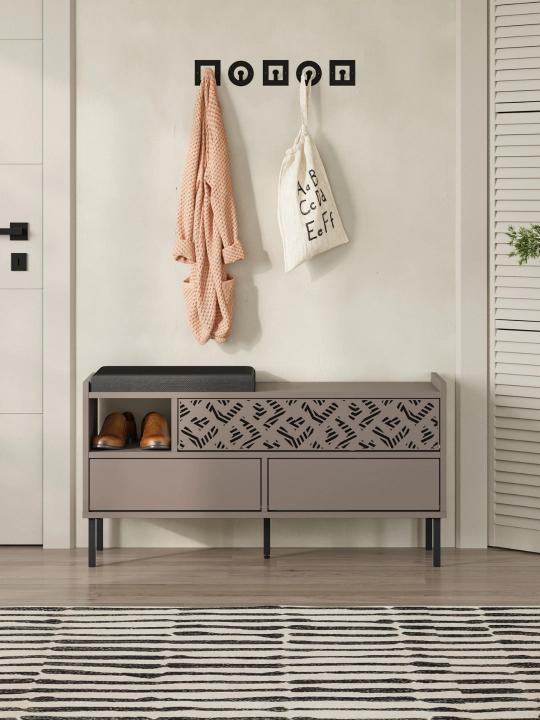 Тумба для обуви с мягким сиденьем Decortie Heaton 