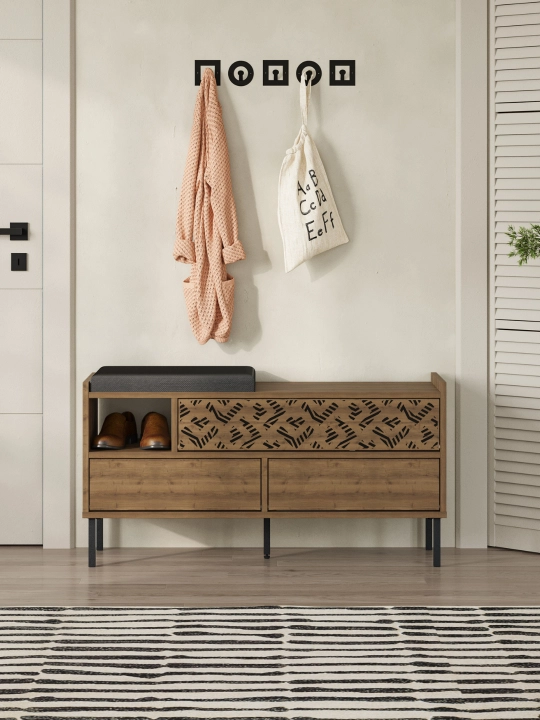 Тумба для обуви с мягким сиденьем Decortie Heaton 