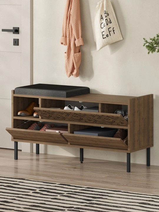 Тумба для обуви с мягким сиденьем Decortie Heaton 