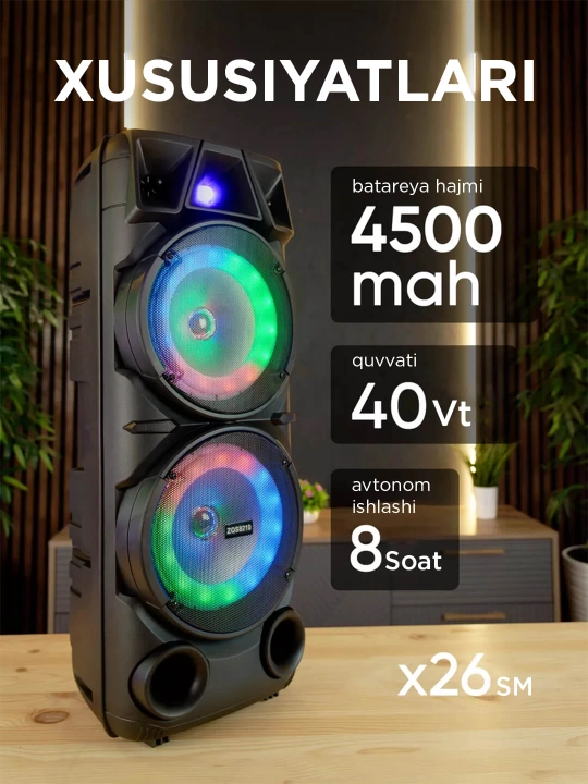 Kalonka karaoke, Bluetooth simsiz portativ dinamik, mikrofonli musiqa kalonkasi