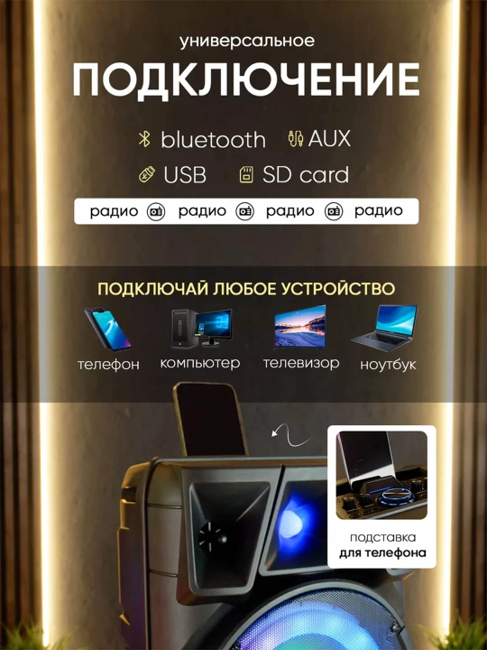 Kalonka karaoke, Bluetooth simsiz portativ dinamik, mikrofonli musiqa kalonkasi