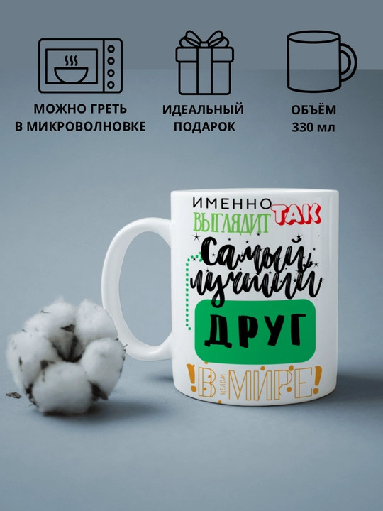 Кружка в подарок, с принтом, керамическая, бокал, для Папы, Мамы, Жене