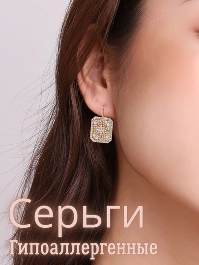 Легкие и объемные серьги, с жемчугом — IZUMRUD-МИЛАН-СЕРЕБРН