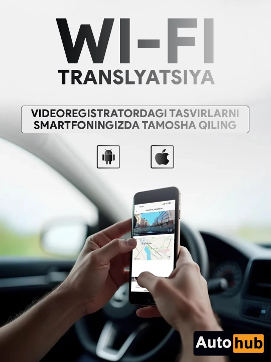 Videoregistrator Dominant D989S 4K, sensor ekranli va Wi-Fi bilan
