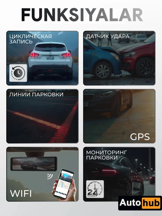 Videoregistrator Dominant D989S 4K, sensor ekranli va Wi-Fi bilan