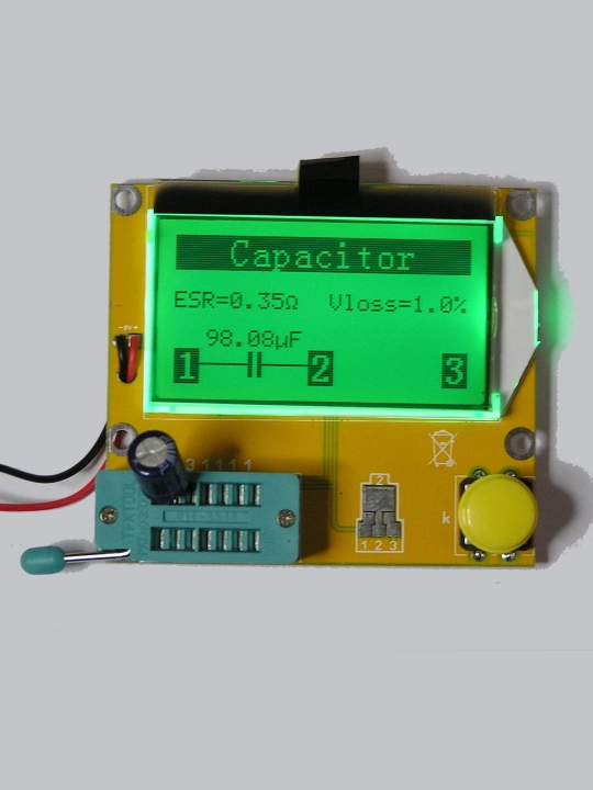 LCR-T4 Mega328 diod va triod tranzistorlarining sigimini tekshirish uchun pribor