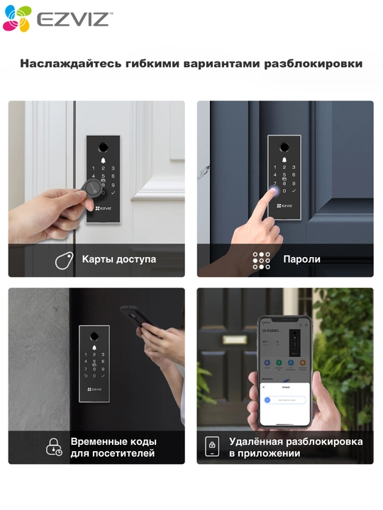 Biometrik, elektron Wi-Fi eshik qulfi Ezviz CS-DL03