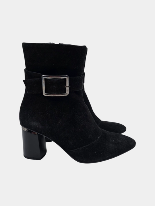 Женские ботинки из натуральной кожи на каблуке, Турция