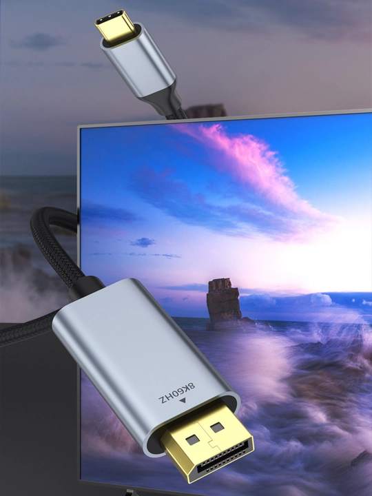 Кабель Type-C на DP для передачи видео 8K 60Hz