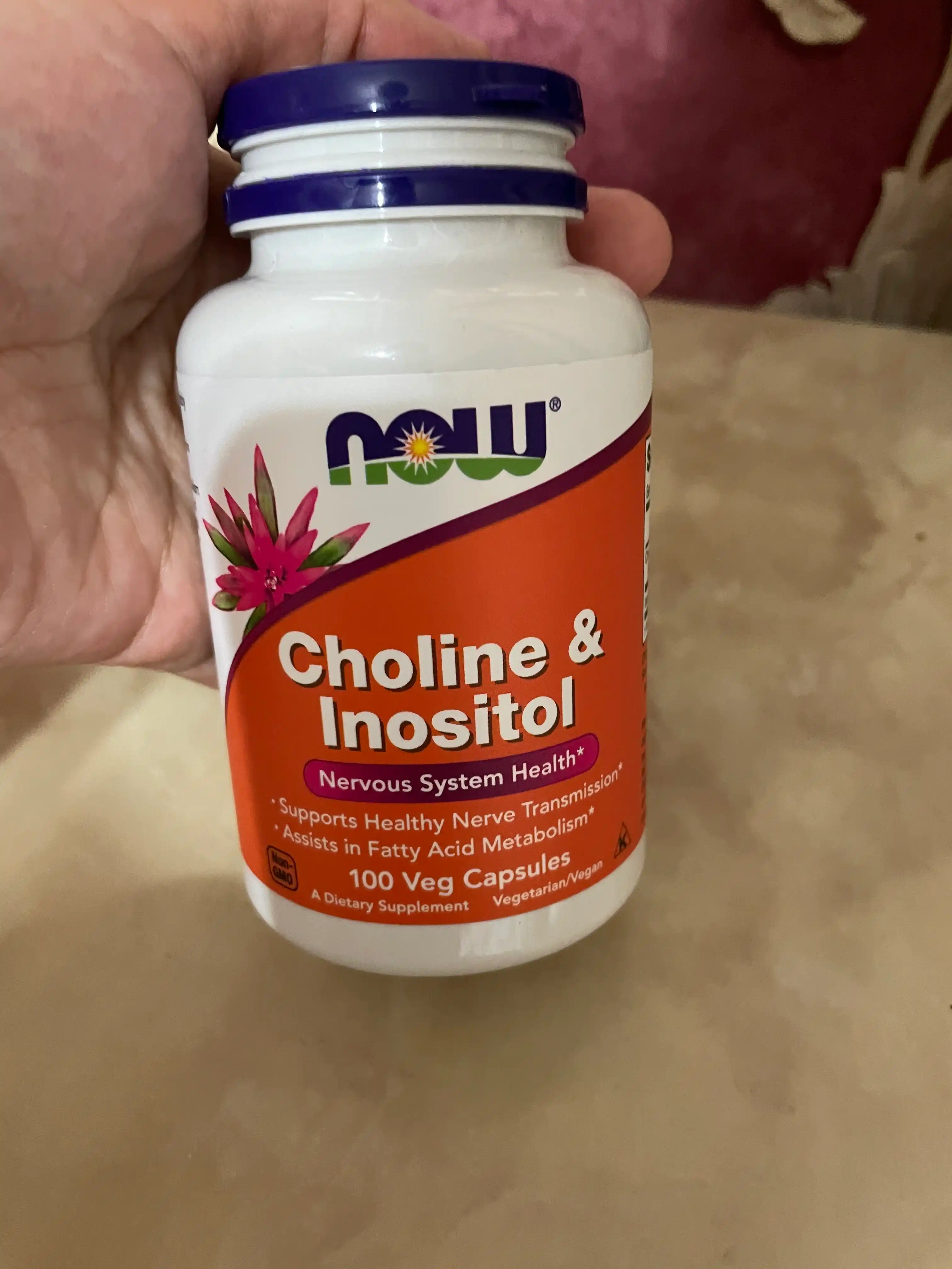 NOW Foods, xolin va Inositol, 100 kapsula