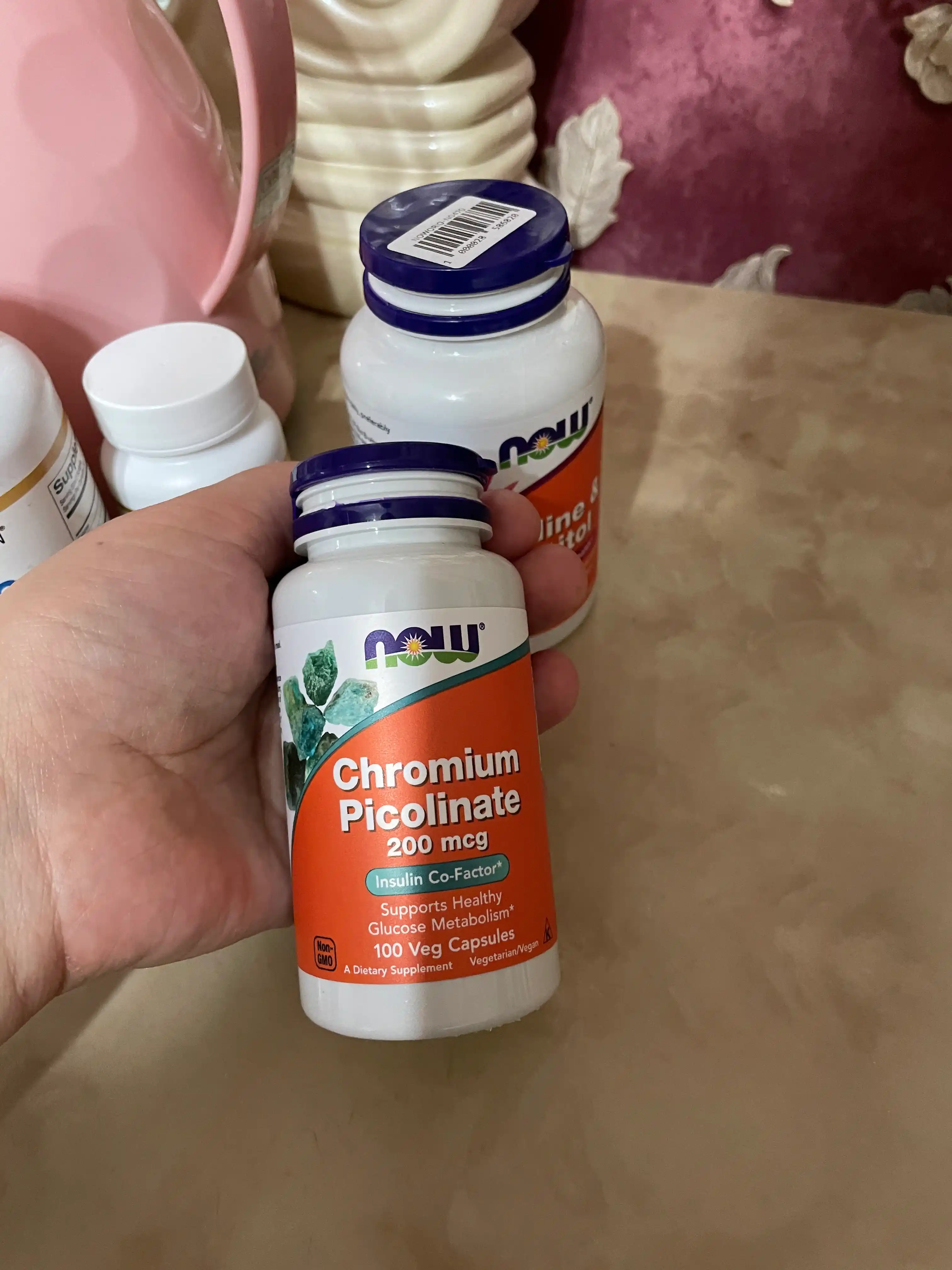 NOW Foods, Xrom pikolinati, Chromium Picolinate, 200 mkg, 100 vegetarian kapsulalari