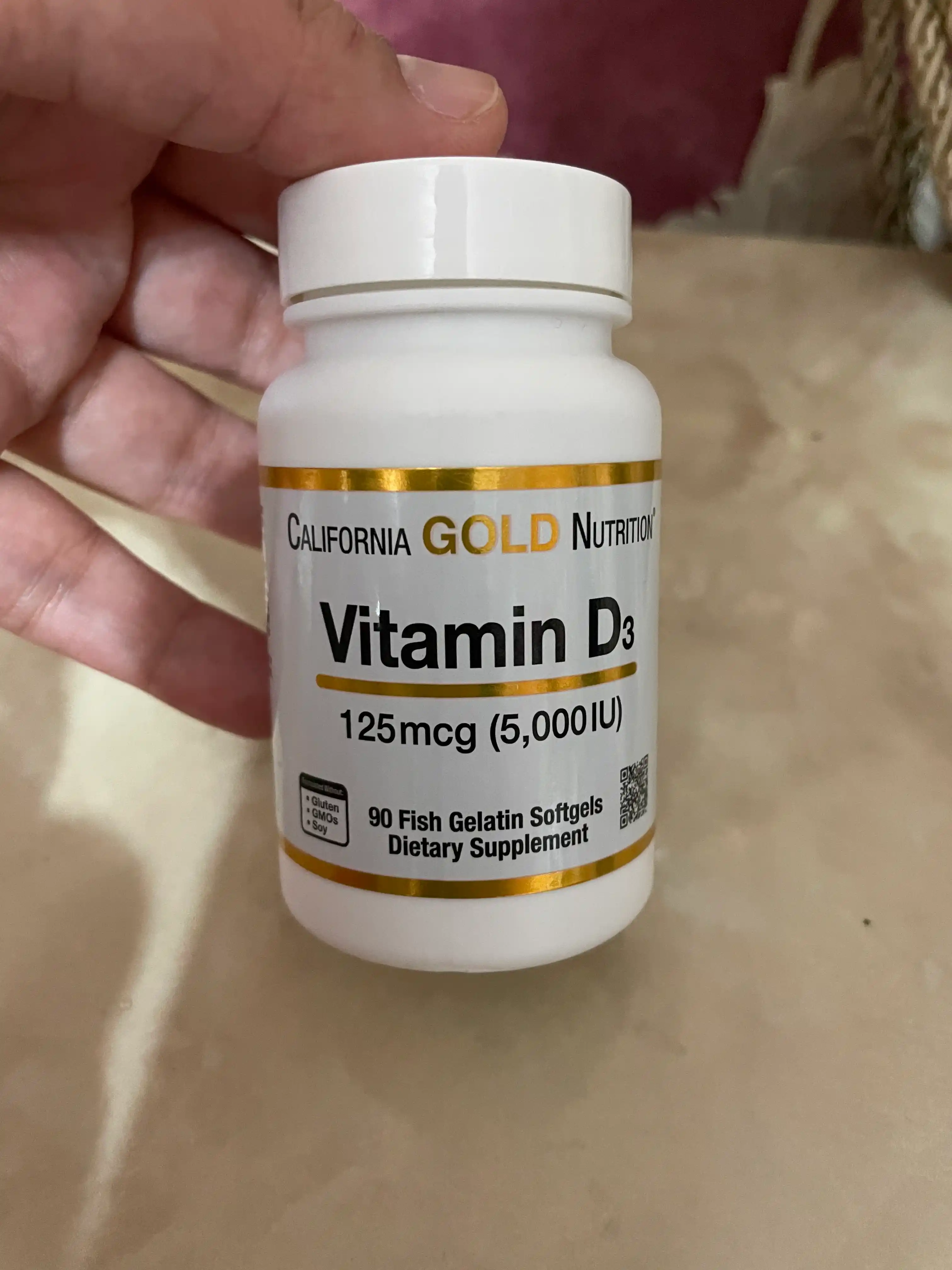 Витамин D3 Д3 California Gold Nutrition 125 мкг 5000 (IU) МЕ, 90 капсул