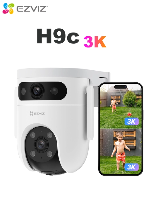 Kamera video kuzatuv EZVIZ H9C 5 MP + 5 MP, Wi-fi kamera, 360 gradusli, video kamera - 