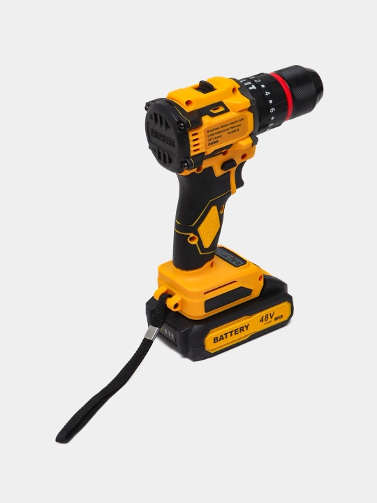 Drel-shurupovert akkumulyatorli 48V, cho‘tkasiz motor, 2 Li-ion akkumulyator