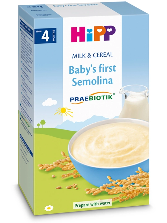 HIPP probiotikli bolalar sutli bo‘tqasi 250 gr 4 oylik