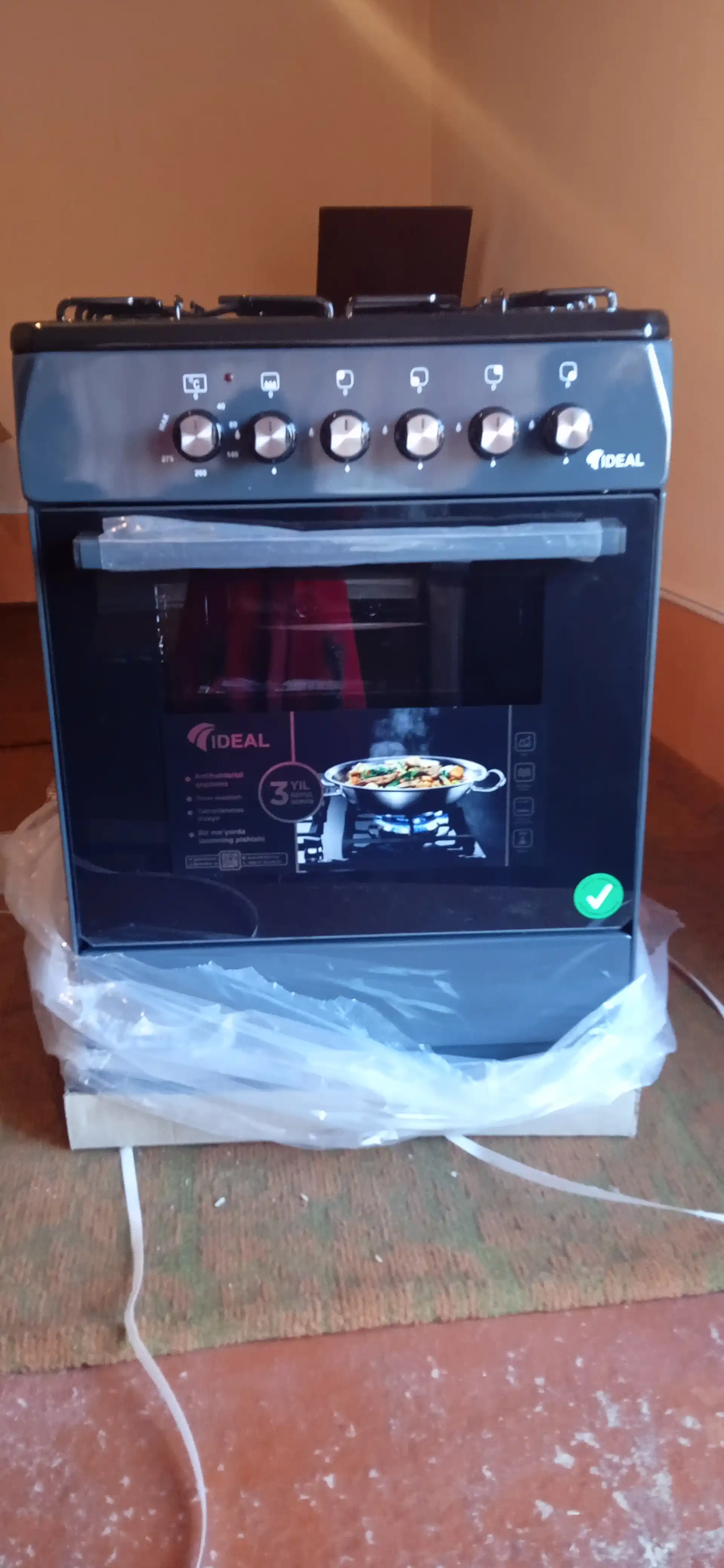 Gaz plita L110 eco, 4 konforkali, pech hajmi 65 litr, 60 * 60 sm