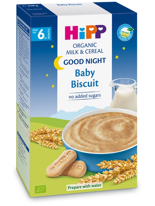 HIPP Good Night детская молочная каша c печеньем 250 грамм с 6 месяцев