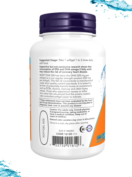 NOW FOODS, DHA, Догозагексаеновая кислота, в капсулах, Халяль