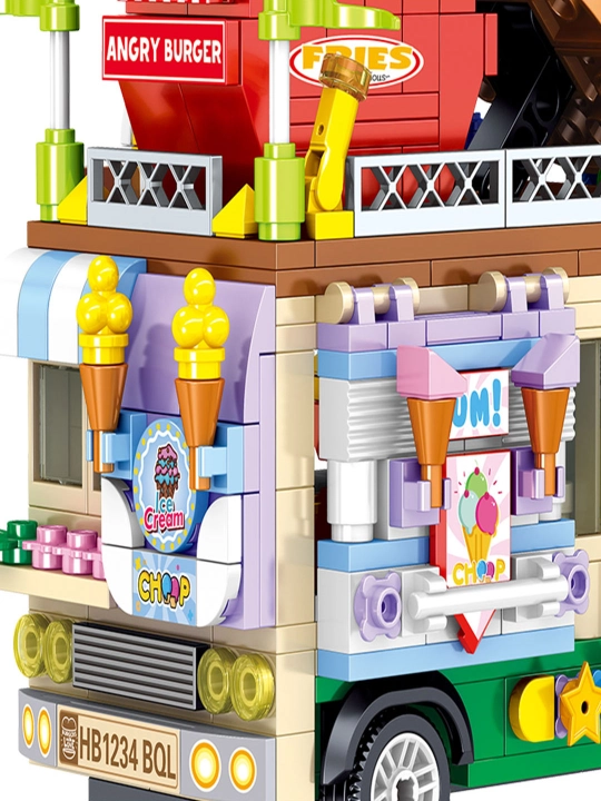 LEGO Детский конструктор автомобилей «Бургер, Мороженое, Подсолнух»