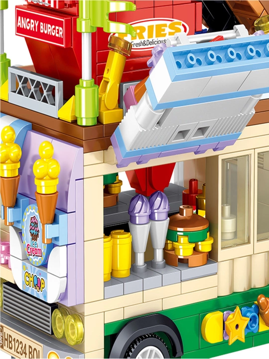 LEGO Детский конструктор автомобилей «Бургер, Мороженое, Подсолнух»