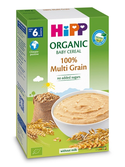 HIPP Multi Grain - детская безмолочная каша Мультизлаковая органическая 200 гр с 6 месяцев