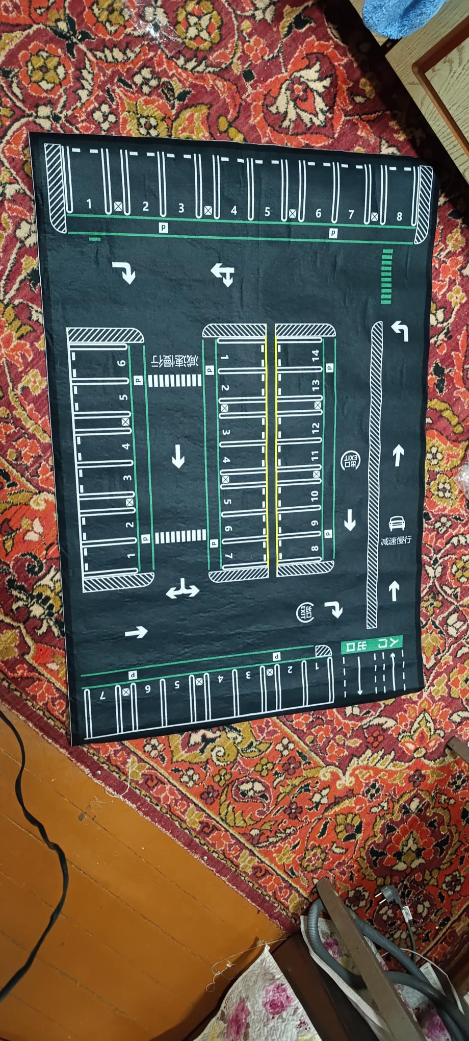 Коврик для игры, авто парковка детская, для игры с машинками, микрогород, размер 80*120 см