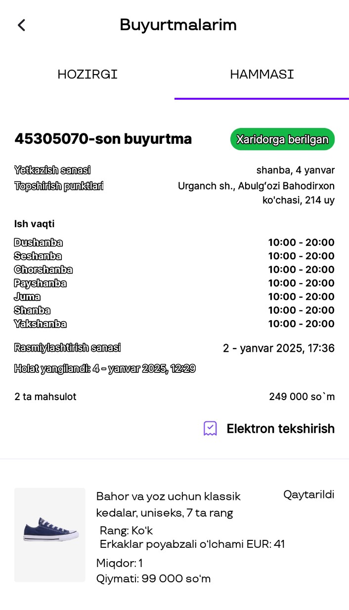 Kedalar bahor va kuz uchun, uniseks, 10 rang