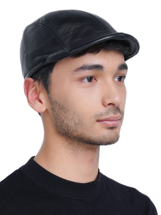Erkaklar charm kepkasi kuz, qish, bahor uchun Turkiya