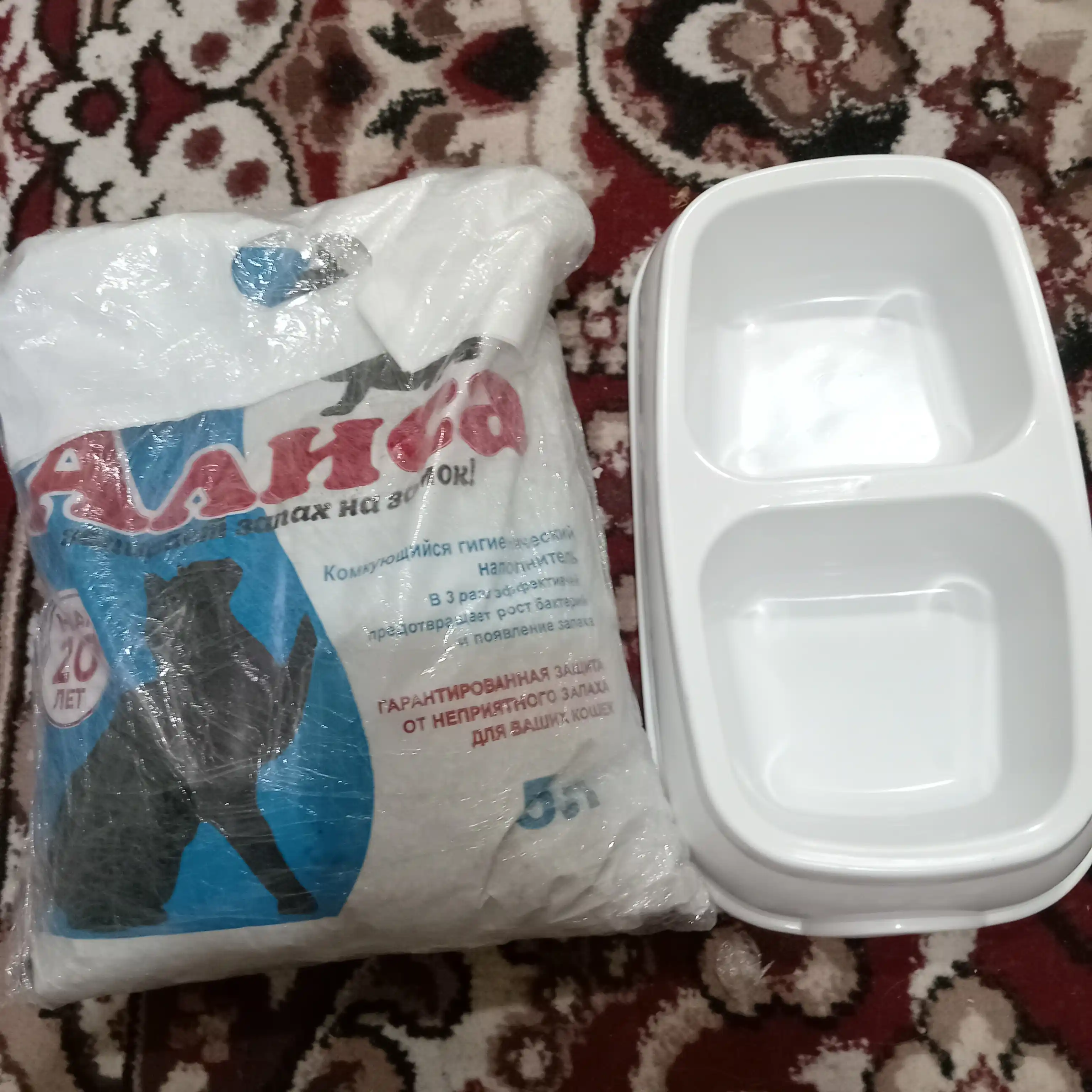 Mushuk va itlar uchun katta qo‘sh kosacha, 27 * 16.5 * 6.5 sm
