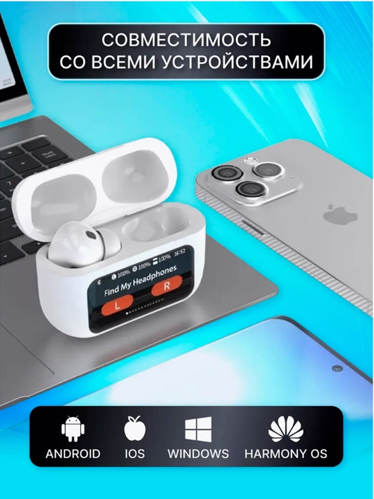 Simsiz, sensorli displeyi bor A9 pro quloqchinlar ANC va ENC bilan