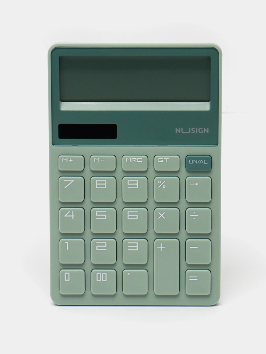 Kalkulyator 12-bit Nusing, 163.3 * 106.3 * 20 mm, Deli, yashil, NS042