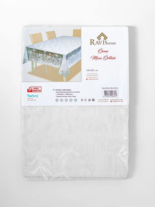 Sifatli poliesterdan dasturxon Ravis Home (Turkiya) 150x220 cm - 