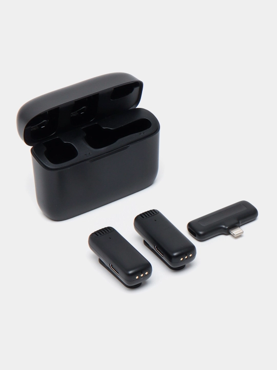IPhone va Android uchun Type-C va Lightning ulagichlari bilan jihozlangan 2 ta 1 da simsiz ilmoqli mikrofon