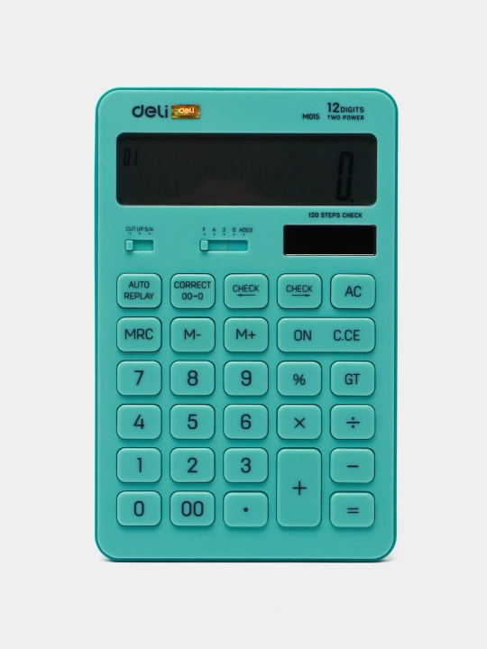 Калькулятор Deli M01531, синий, настольный, 12 разрядов, 175×108×15 мм 
