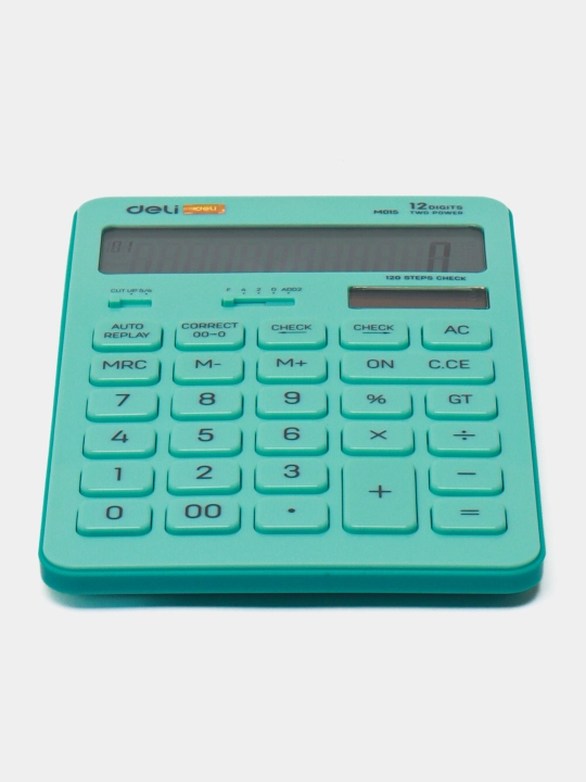 Калькулятор Deli M01531, синий, настольный, 12 разрядов, 175×108×15 мм 