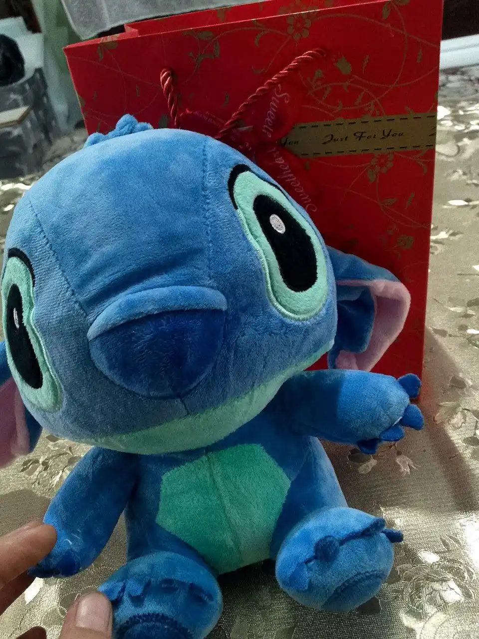 Yumshoq bolalar o‘yinchog‘i, Lilo va Stich, sovg‘a uchun, ko‘k va pushti