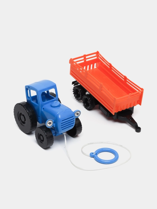 Moviy traktor, tirkamali, 35 sm