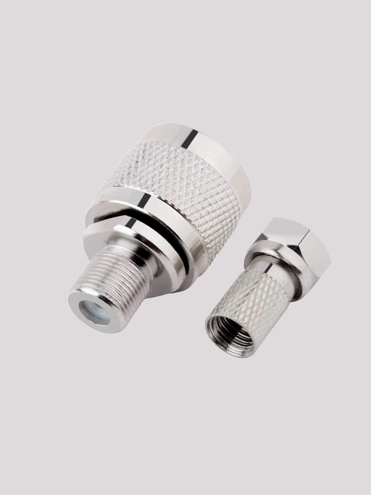 N type male - F female adateri F konnektor bilan RG6 kabel uchun - 