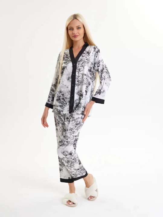 Ayollar pijama to'plami, 4 tasi 1 da, pijama, paxta, XB, pijama, 100% paxta