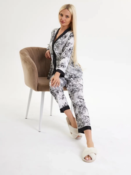 Ayollar pijama to'plami, 4 tasi 1 da, pijama, paxta, XB, pijama, 100% paxta