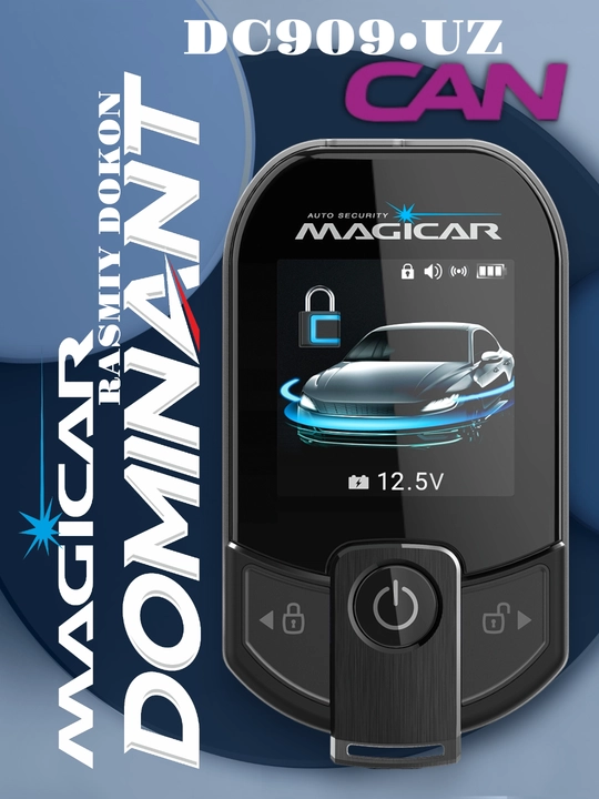 Signalizatsiya Dominant Magicar avtomobillar uchun, masofadan boshqarish pult DC909 UZ CAN - 