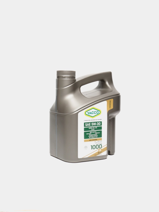YACCO VX 1000 LE 5W-30 C2-C3 DEXOS-2 MB229.52 - 100% синтетическое моторное масло, 4 л