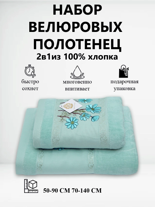 Набор полотенец из микрофибры, для лица, тела, рук и ног