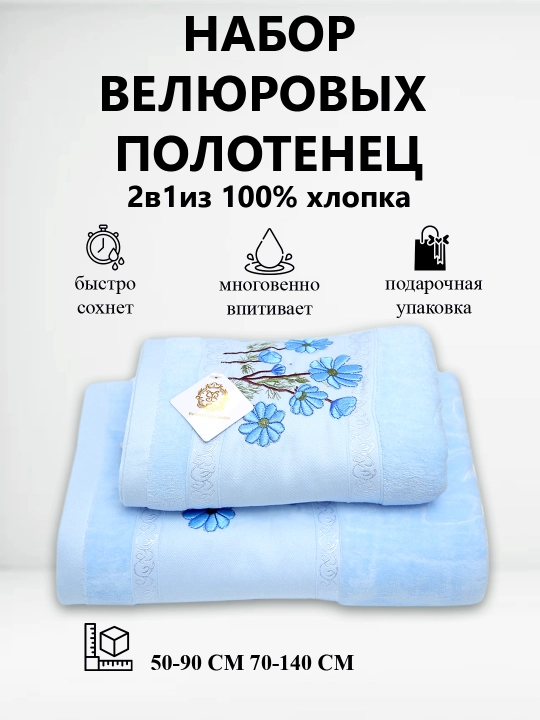 Набор полотенец из микрофибры, для лица, тела, рук и ног