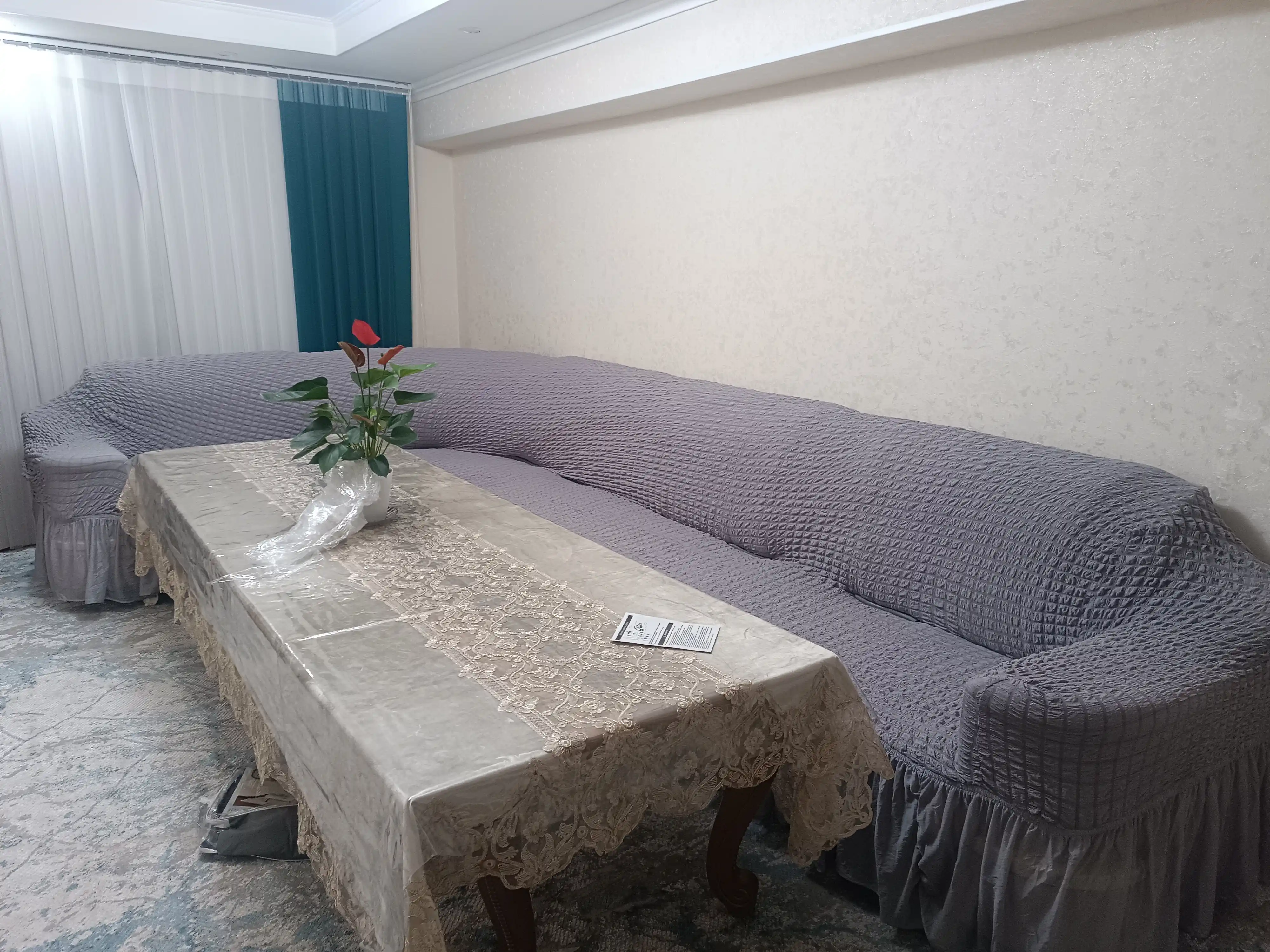 Универсальный чехол для угловой мебели, уголок+ 1 кресло