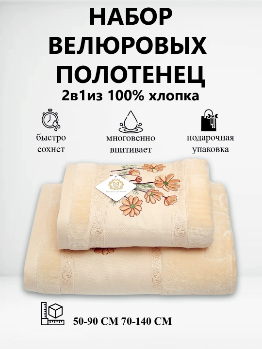 Набор полотенец из микрофибры, для лица, тела, рук и ног
